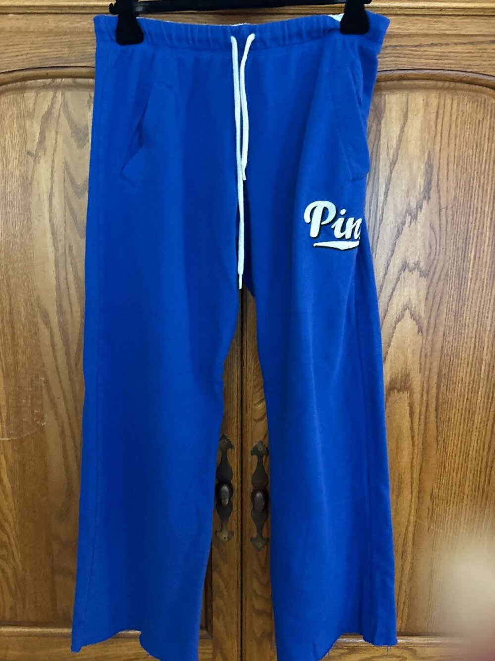 PINK Victoria's Secret Royal Blue Drawstring Track Pants